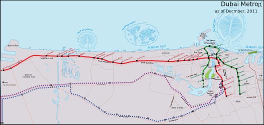 Route Map Dubai Metro Route Map Dubai Metro