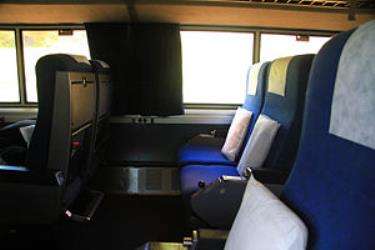 Standard Amtrak coach interior