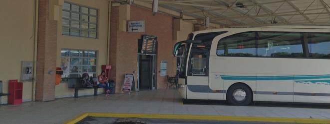 At bus station At bus station