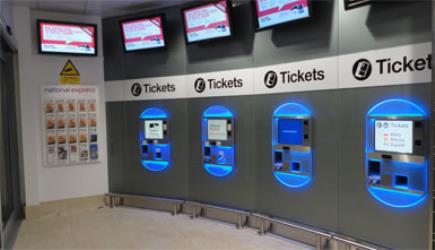 Airport bus ticket machines
