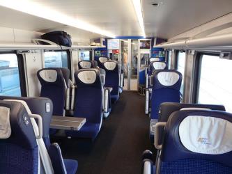 First class compartment intercity train
