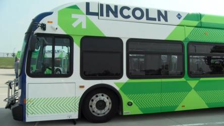Bus side view Bus side view