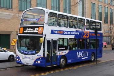 Double decker bus in Glasgow