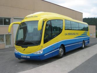 Bus front and side view Bus front and side view