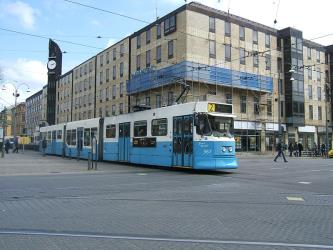 Tram in central Gothenburg