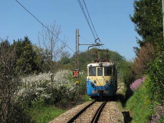 Train on the Genova–Casella railway Train on the Genova–Casella railway