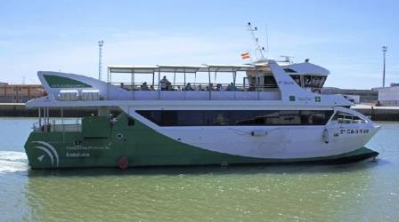 Ferry exterior side view Ferry exterior side view