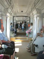 Interior of tram on line 3