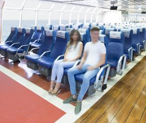 Seating on the fast ferry Ciudad de Ceuta