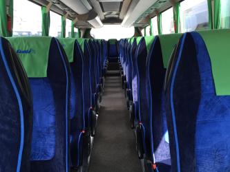 Interior of 55-seater bus