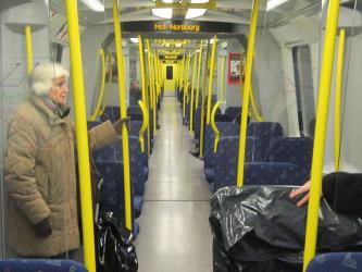 Interior of Tunnelbana train Interior of Tunnelbana train