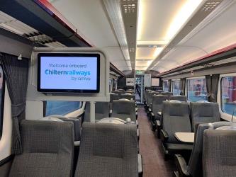 Refurbished interior of silver set trains Refurbished interior of silver set trains