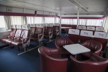 Interior seating on high speed ferry