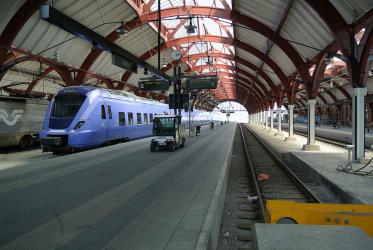 Train at at Malmö central station