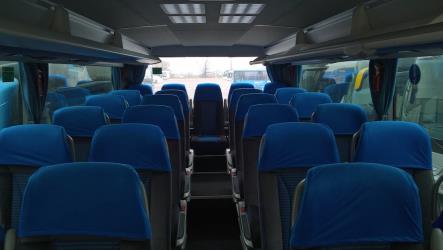 Bus interior showing seating