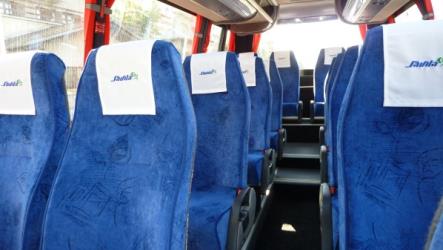 Shuttle bus interior Shuttle bus interior