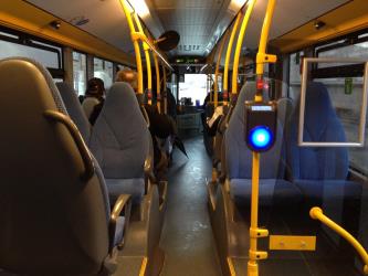 Interior of a Movia bus Denmark Interior of a Movia bus Denmark