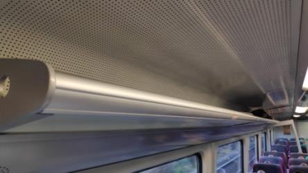 Overhead luggage storage Overhead luggage storage