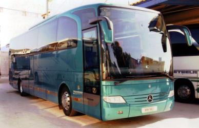 Bus front and side view Bus front and side view
