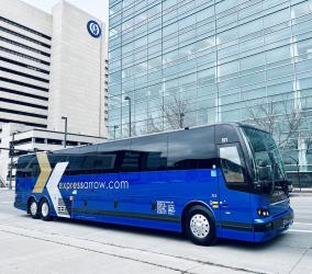 Express Arrow bus exterior Express Arrow bus exterior
