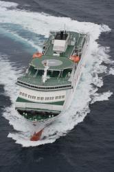 Ferry above view Ferry above view