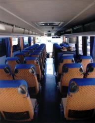 Bus seating from the rear