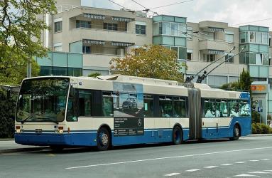 VMCV 1995-built Van Hool AG300T trolleybus 7 in Villeneuve VMCV 1995-built Van Hool AG300T trolleybus 7 in Villeneuve