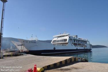 Agia Eirini ferry in port Agia Eirini ferry in port