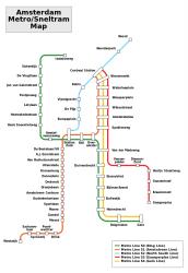 Amsterdam metro map Amsterdam metro map