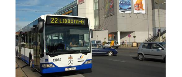 Airport bus in Riga
