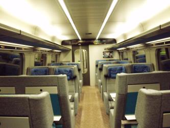 Interior of DSB train