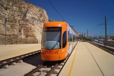 Bombardier orange tram Bombardier orange tram