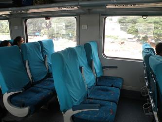 Example of Indian train Chair Coach interior Example of Indian train Chair Coach interior