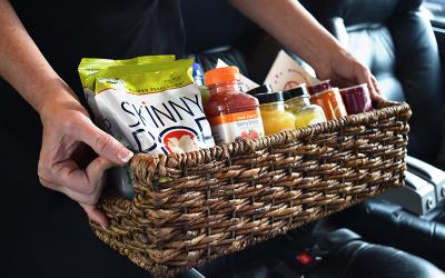 Snacks available on Vonlane bus Snacks available on Vonlane bus