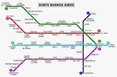 Buenos Aires metro map Buenos Aires metro map