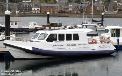 Passenger ferry side view Passenger ferry side view