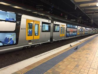 Train at Sydney Central station