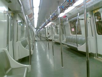 Interior of Delhi Metro Interior of Delhi Metro