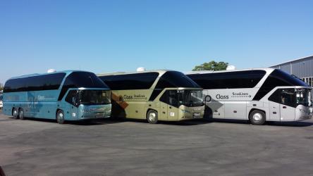 Three different StarLiner Class bus coaches Three different StarLiner Class bus coaches