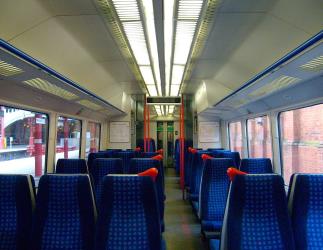 Refurbished interior or a Class 165/0 train Refurbished interior or a Class 165/0 train