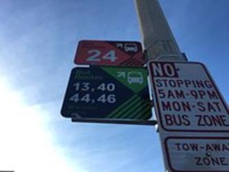 Bus stop sign Bus stop sign