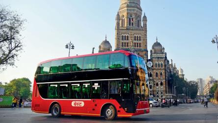 Doubledecker AC Bus exterior Doubledecker AC Bus exterior