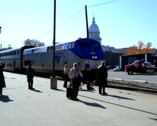 Train exterior in Illinois Train exterior in Illinois