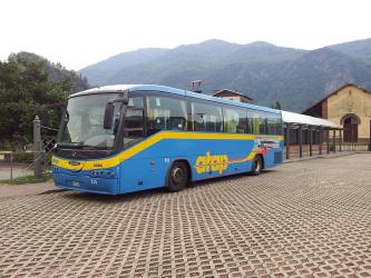 Bus side and front view Bus side and front view