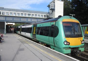 Southern service at Lewes railway station Southern service at Lewes railway station
