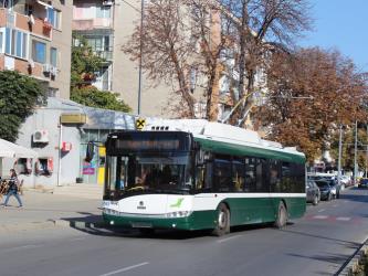Trolleybus on route 1