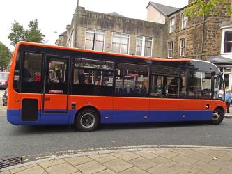 High Peak bus near Spring Gardens in Buxton High Peak bus near Spring Gardens in Buxton