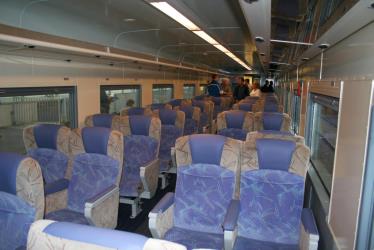 Interior of a Red Service (second class) carriage Interior of a Red Service (second class) carriage