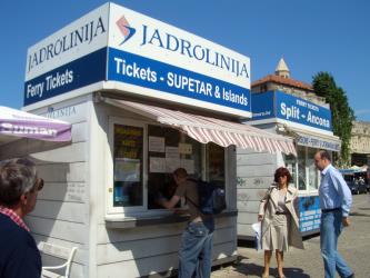 Jadrolinija ticket booth in Split