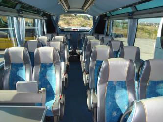 Bus seating from the front Bus seating from the front